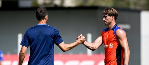 Thiago Motta e Dusan Vlahovic - Foto © Juventus FC.