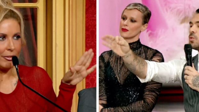 Selvaggia Lucarelli, Federica Pellegrini e Angelo Madonia (&copy; Ballando con le Stelle/Rai).