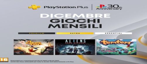 giochi gratis per abbonati a Playstation Plus a dicembre foto © Pagina Ufficiale Facebook Playstation Italia