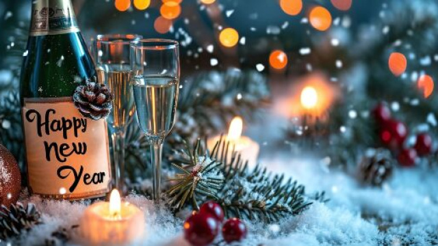 Auguri per l'anno nuovo generati con l'IA © Pixabay.