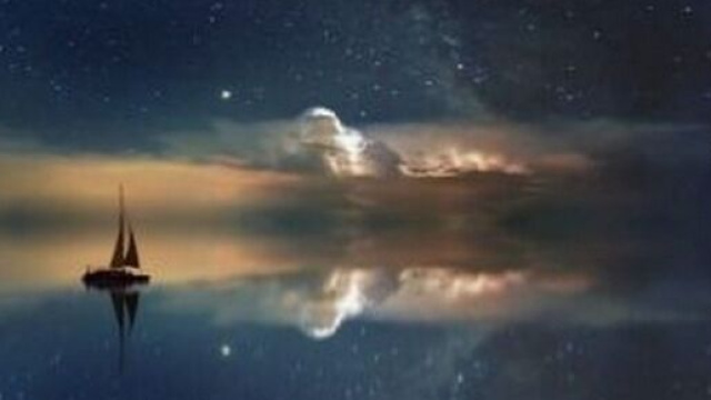 Cielo stellato con una barchetta © Pixabay