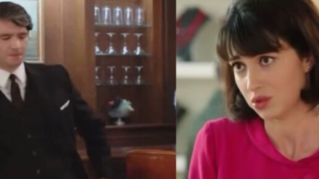 In foto Elvira e Roberto de Il Paradiso delle signore (screenshot © Rai 1)