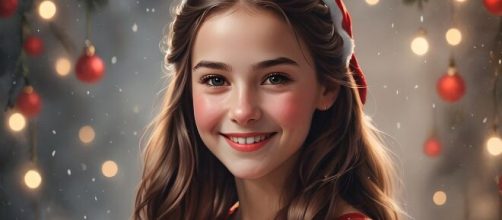 Ragazza sorridente a Natale © Immagine di Pixabay