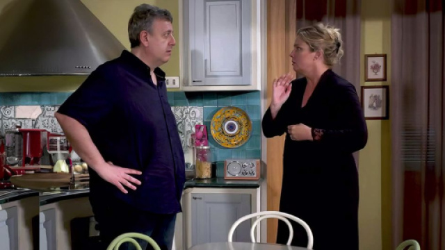 Guido Del Bue (Germano Bellavia) e Claudia Costa (Giada Desideri) &copy; Un Posto al Sole Rai