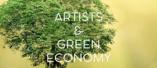 Il manifesto della mostra d'arte “Artists & Green Economy” @ Gianni Maiellaro e Giorgio Vulcano