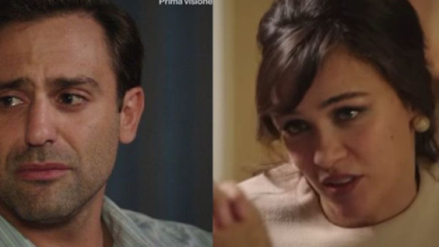 In foto, Enrico e Marta de Il Paradiso delle signore, screenshot © Rai 1.