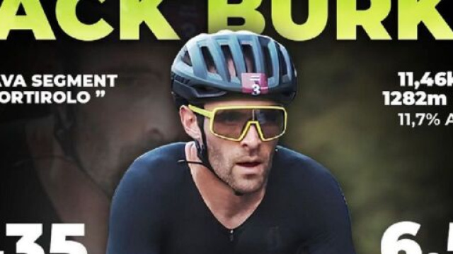 I dati di Jack Burke sul Mortirolo - © Instagram Jack Burke