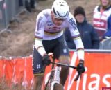 Mathieu Van der Poel nella gara di Zonhoven - © Screenshot Eurosport