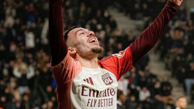 Georges Mikautadze, attaccante del Lione. Foto &copy; Lione