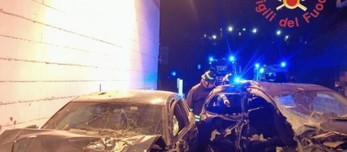 Incidente lungo la Statale 109 - © Vigili del Fuoco.