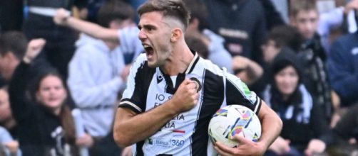 Lorenzo Lucca, attaccante dell'Udinese. Foto © Udinese