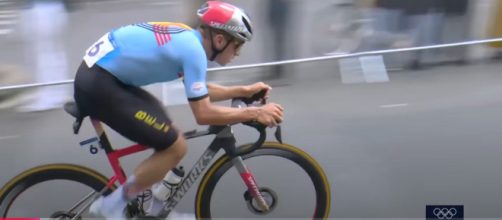 Remco Evenepoel alle Olimpiadi di Parigi - © Screenshot Eurosport