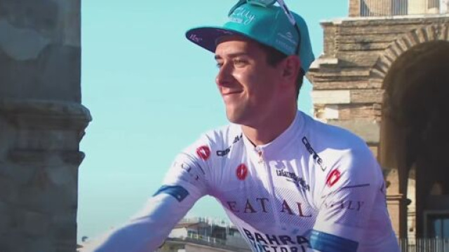 Antonio Tiberi in maglia bianca al Giro d'Italia © Youtube