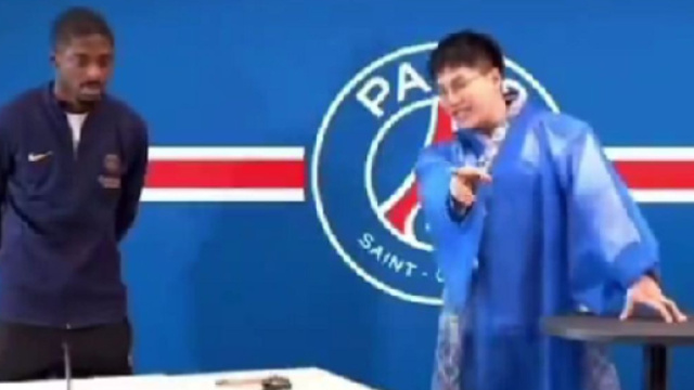 Ousmane Dembélé avec le PSG (capture X @OutPsg)
