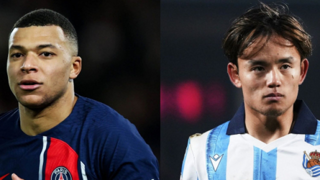 Les équipes de Kylian Mbappé et Takefusa Kubo s'affrontent ce mercredi (screenshot Twitter - @le10sport)