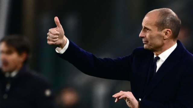 Massimiliano Allegri durante l'ultimo match contro l'Inter.