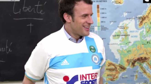 Macron grand fan de l'OM (capture C8)