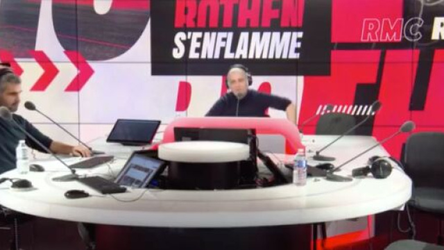 Jérôme Rothen a contredit Laure Boulleau ce lundi au sujet du futur de Kylian Mbappé au PSG. (screenshot Twitter - @Rothensenflamme)