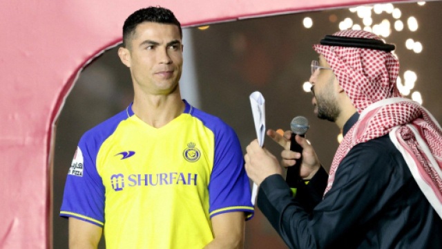 Cristiano Ronaldo avec le maillot d'Al-Nassr (capture X @Actu Foot)
