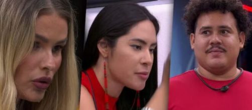 Lucas, Isabelle e Yasmin estão no paredão do BBB24 (Reprodução: TV Globo)