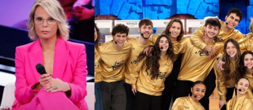 Amici 23, in foto Maria De Filippi e gli allievi.