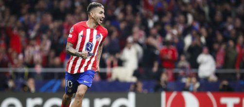 Angel Martín Correa dell'Atletico Madrid nella partita di Champions League del 2023/24 tra Atletico e Inter.