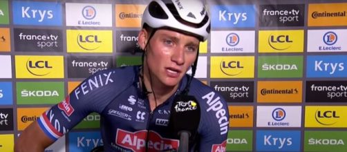 Mathieu Van der Poel al Tour de France 2021 - Screenshot © Youtube Le Tour de France.