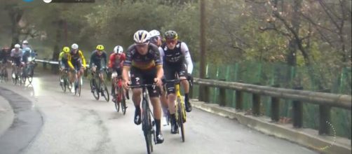 Remco Evenepoel impegnato alla Parigi Nizza Screenshot © Eurosport.