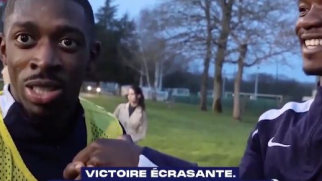 Dembélé nouveau joueur du PSG. (screenshot @equipedefrance)