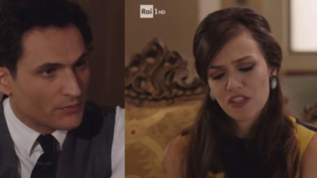 In foto Vittorio e Marta, screenshot &copy; Rai 1.