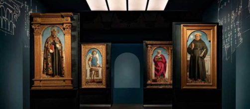 Some of the surviving panels of the Augustinian Altarpiece by Piero della Francesca (Image source: Marco Beck Peccoz/Museo Poldi Pezzoli)