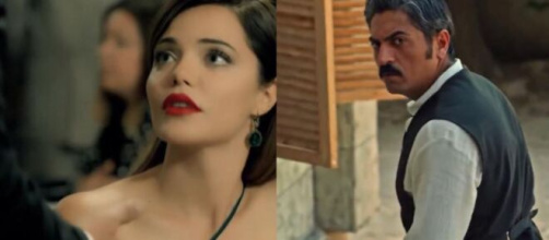 In foto Zuleyha e Gaffur di Terra amara (screenshot © Canale 5).