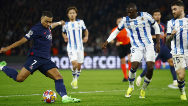 Le match aller entre le PSG et la Real Sociedad (capture X Prime Video)