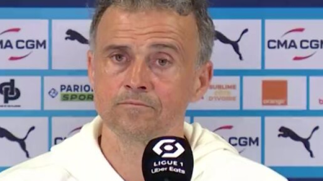 Luis Enrique satisfait de la victoire du PSG face à l'OM. (screenshot twitter @rmc)