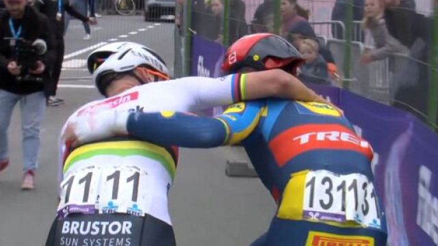 Mads Pedersen alla Gand Wevelgem © Eurosport.