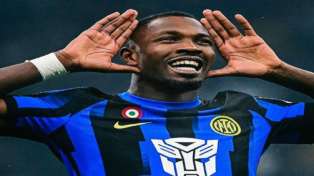 L'esultanza di Thuram con la maglia dell'Inter &copy;Instagram Marcus Thuram