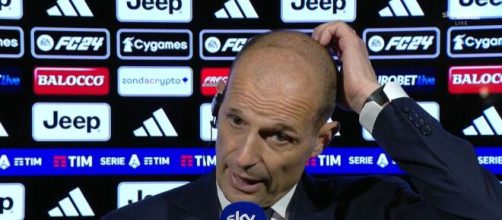Massimiliano Allegri, allenatore della Juventus. Screenshot © Sky Sport