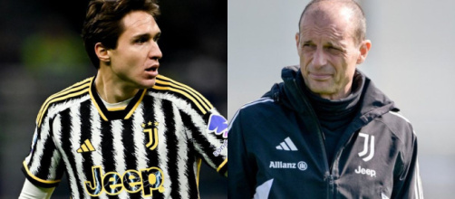 Federico Chiesa e Max Allegri. Foto © Juventus FC.