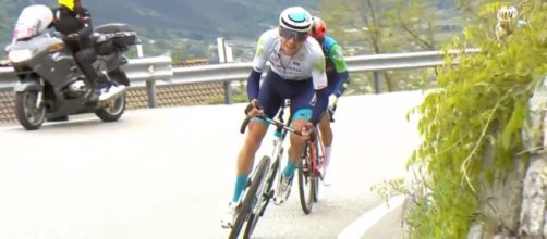 Antonio Tiberi al Tour of the Alps - Screenshot © Eurosport.