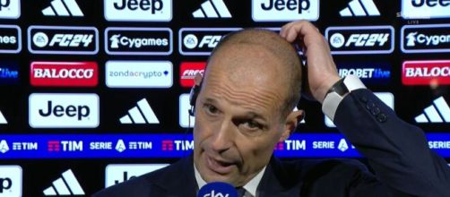 Massimiliano Allegri, allenatore della Juventus. Screenshot © Sky Sport