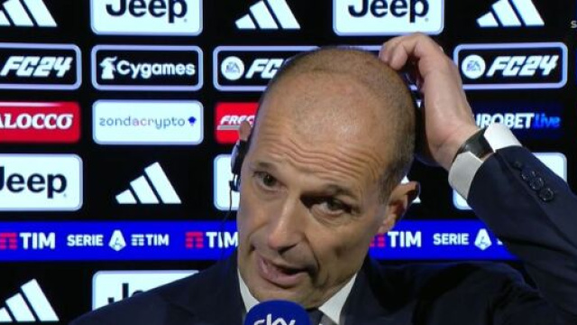 Massimiliano Allegri, allenatore della Juventus. Screenshot &copy; Sky Sport