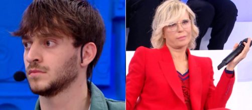 L'allievo Holden e Maria De Filippi - screenshot Amici © Canale 5.