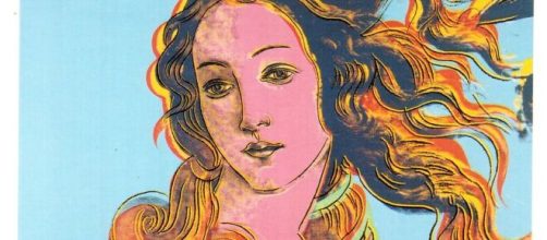 Postcard with Andy Warhol’s version of Botticelli’s “Birth of Venus” [photdo credit: Gail Anderson Flickr]