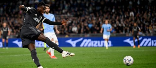 Timothy Weah, esterno della Juventus in Lazio-Juve, Coppa Italia stagione 2023/24. Foto © Juventus FC
