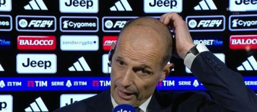 Massimiliano Allegri, allenatore della Juventus. Screenshot © Sky Sport