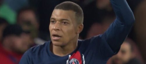 Mbappé buteur face au Stade Rennais. (screenshot Twitter @rmc)