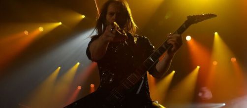 Andy Sneap, half of Judas Priest's sonic guitar fury strikes a pose for Blasting News (Photo by Samuel DiGangi)