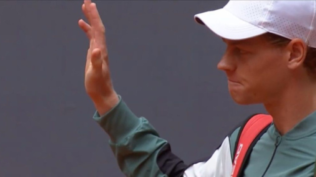 Jannik Sinner al torneo di Madrid - screenshot &copy; Sky Sport.