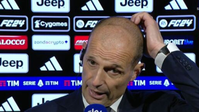Massimiliano Allegri, tecnico della Juventus. Screenshot &copy; Sky Sport
