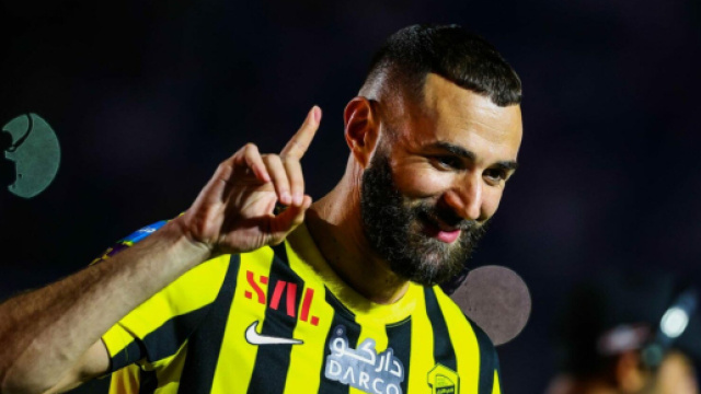 Karim Benzema avec les couleurs d'Al Ittihad (capture X Actu Foot)